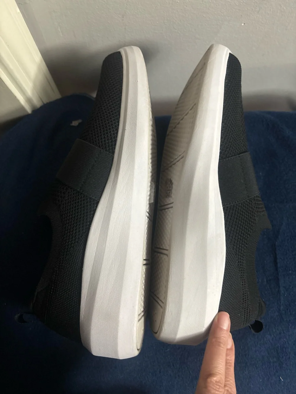 Ryka Women's Astrid Knit Slip on Sneaker Black 9.5 wide